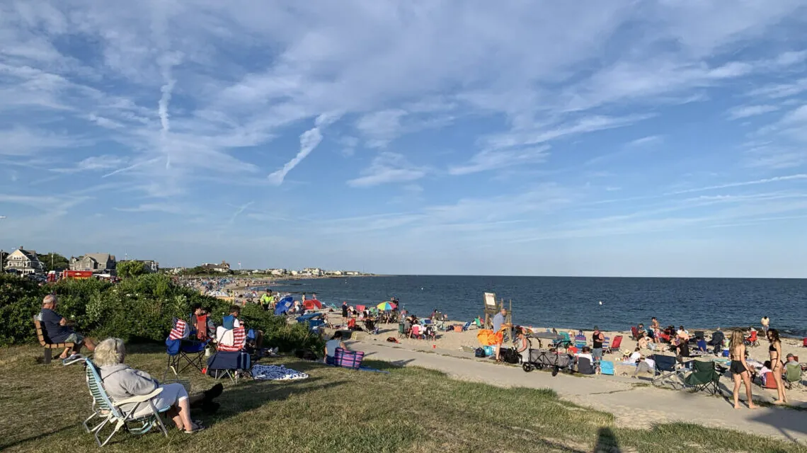 photo of beach with people