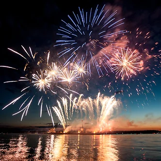 Fireworks on the water